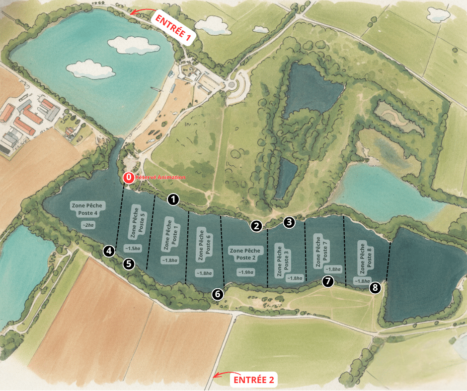 Plan des postes du Lac de Desnes