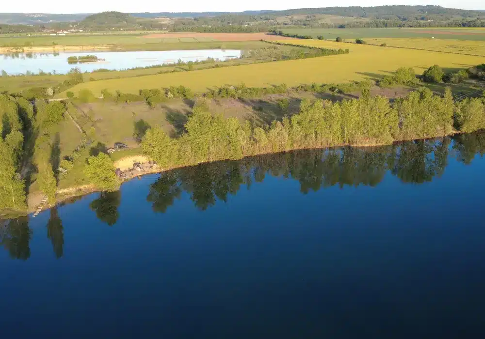 Poste 8 pêche carpe Fabulac, poste à l'abri du vent