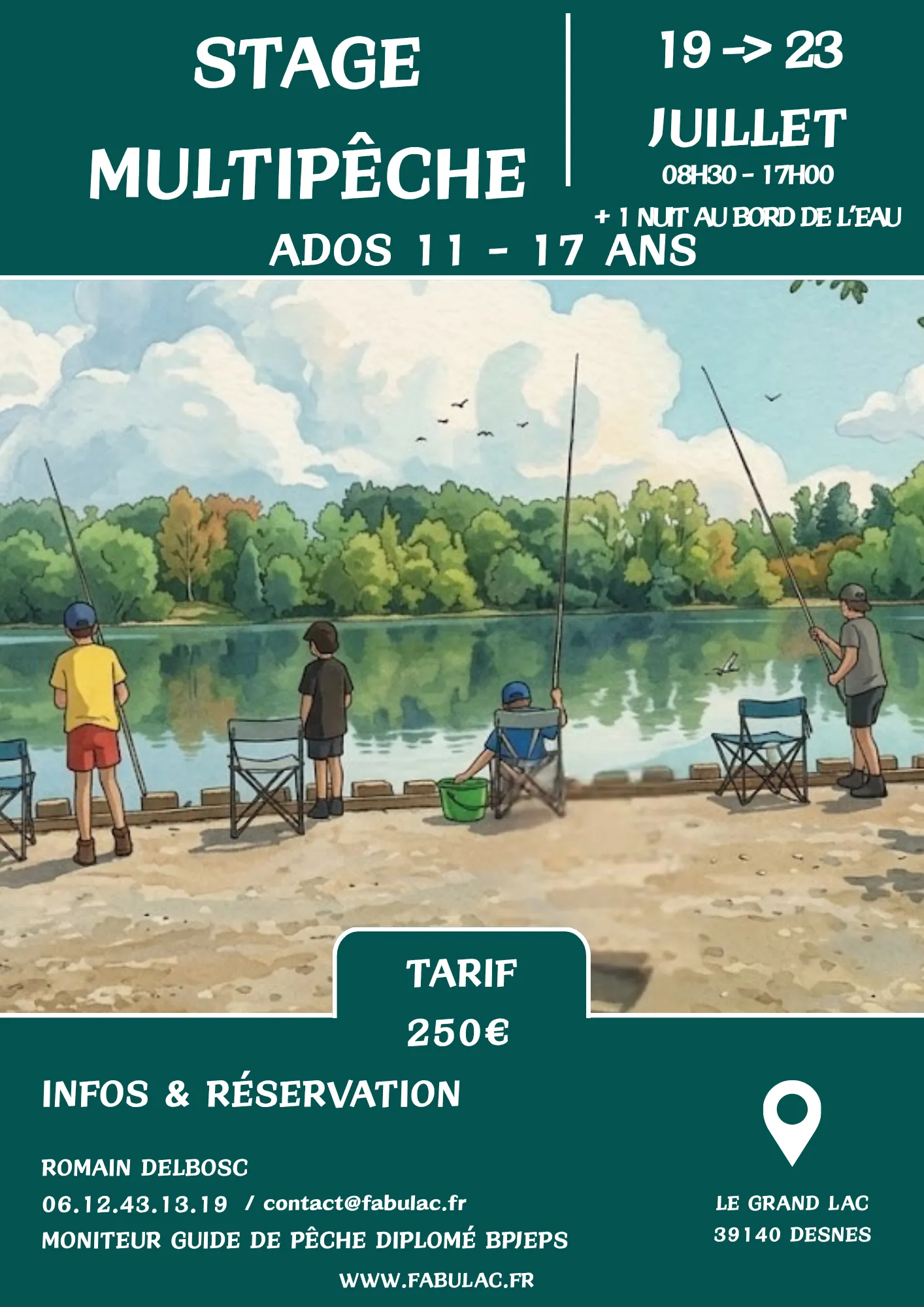 Stage Multipêche Ados Juillet 2027 Fabulac