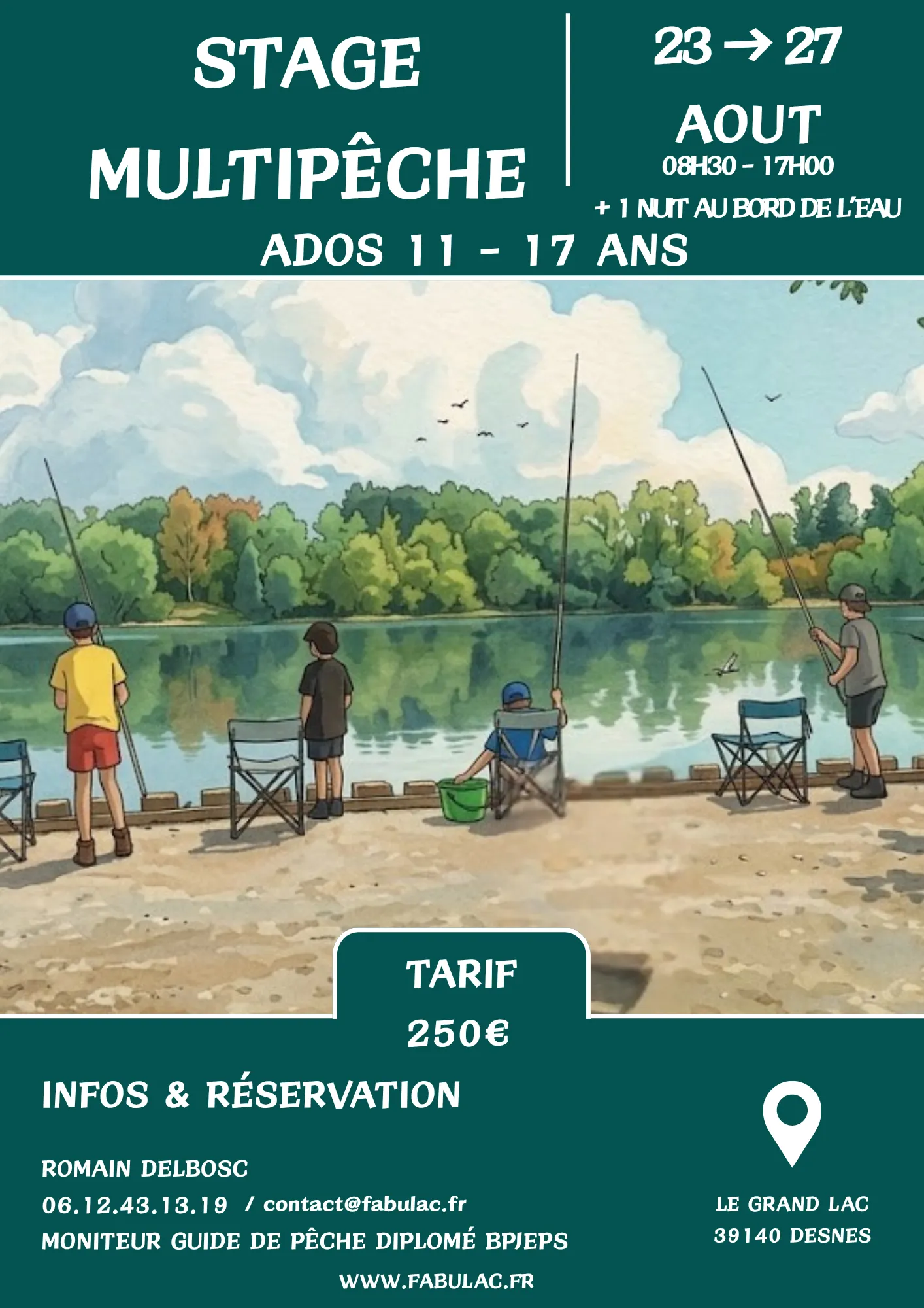 Stage Multipêche Ados Août 2027 Fabulac