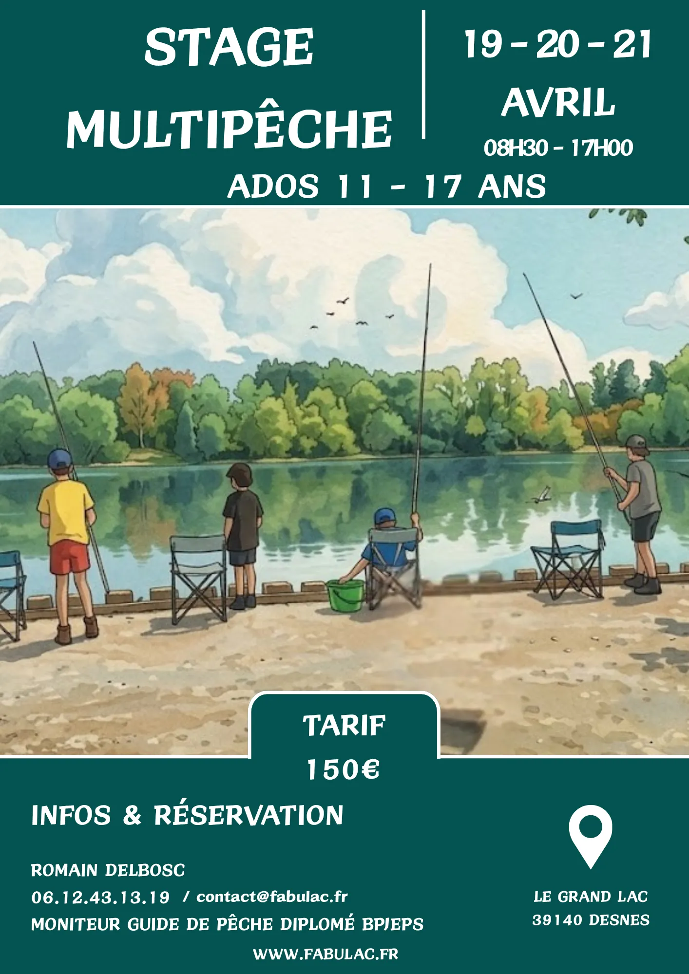 Stage Multi Pêche Ados Avril 2027 Fabulac