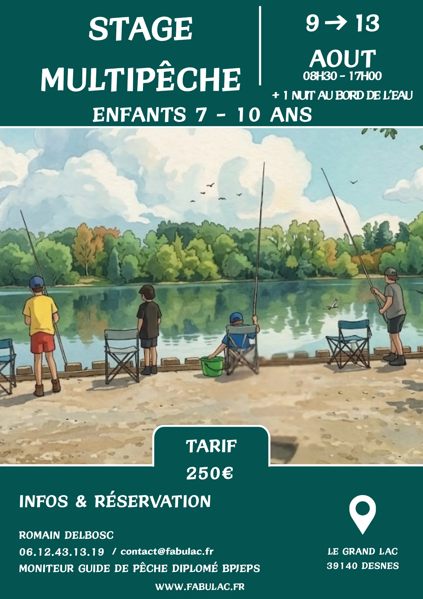 Stage Multipêche Enfants Août 2027 Fabulac