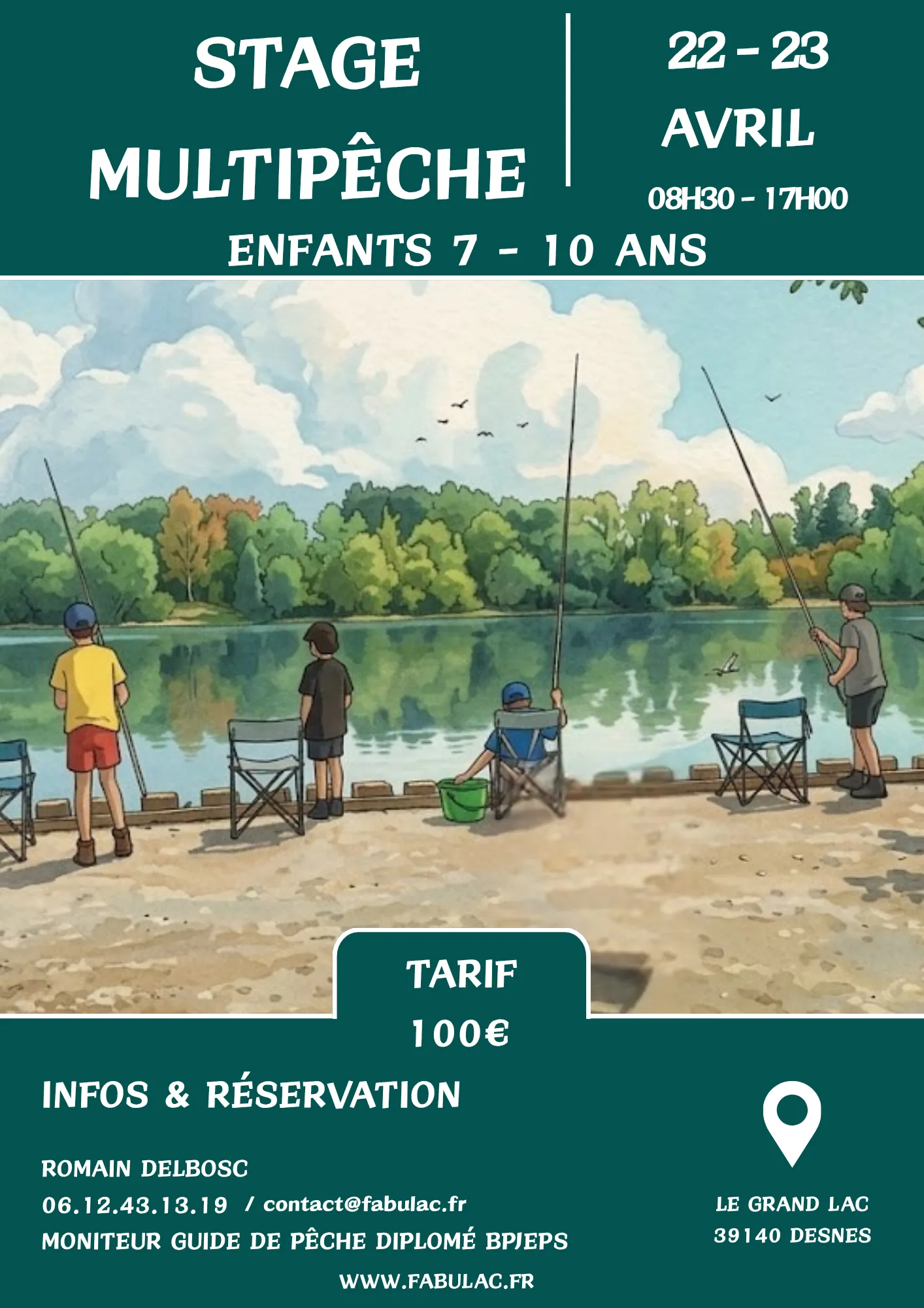 Stage Multi Pêche Enfants Avril 2027 Fabulac
