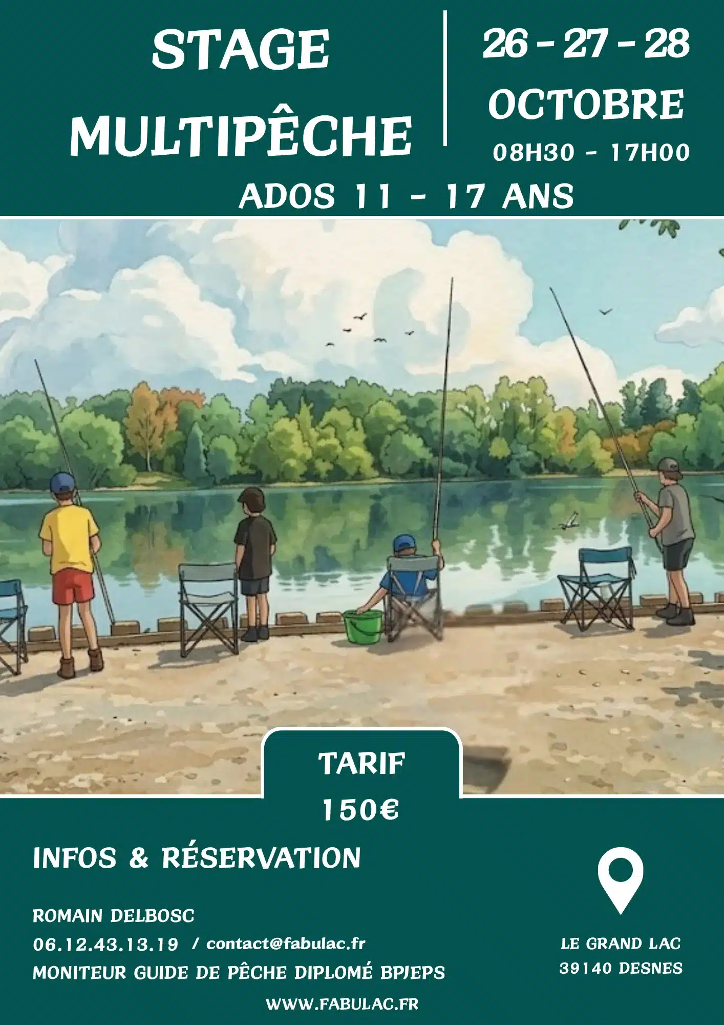 Stage Multi Pêche Ados Octobre 2026 Fabulac